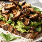 Avocado Toast with Garlic Mushrooms