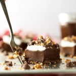 Double Chocolate Crispy Frozen Dessert Bars (Vegan, GF, No-bake)