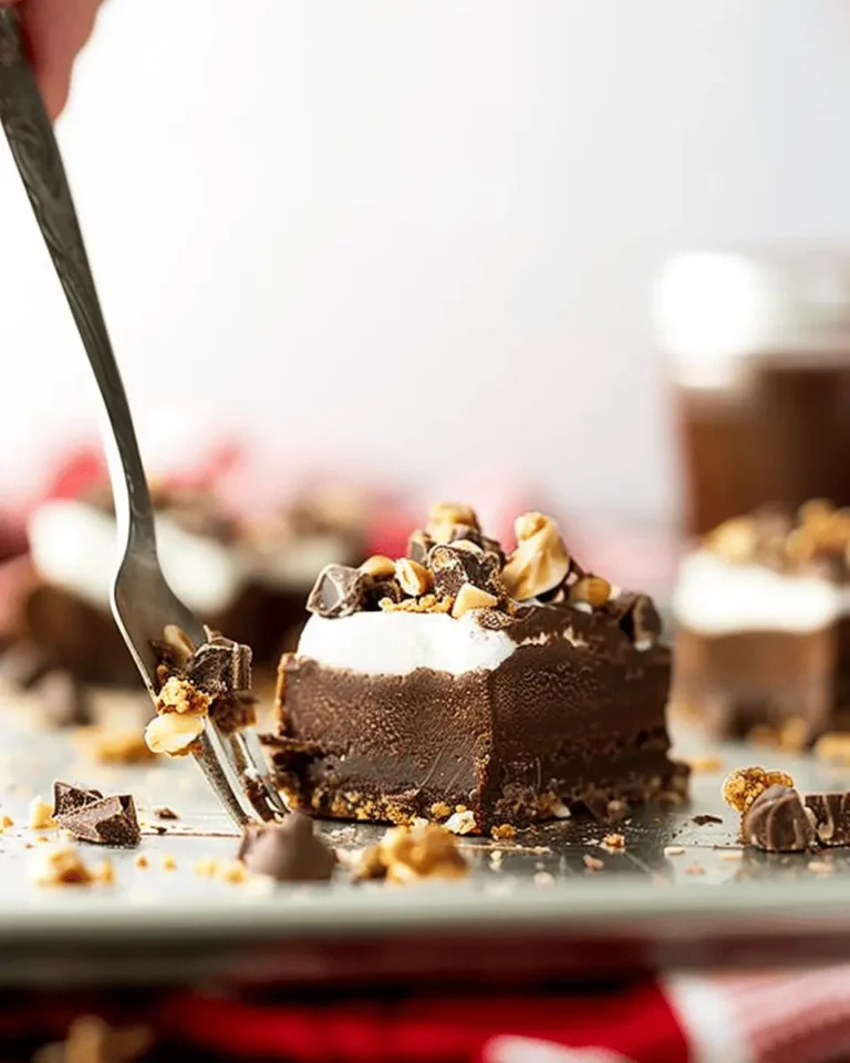Double Chocolate Crispy Frozen Dessert Bars (Vegan, GF, No-bake)