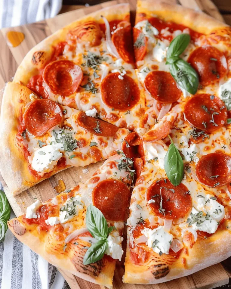 Hot Honey Pepperoni Ricotta Pizza