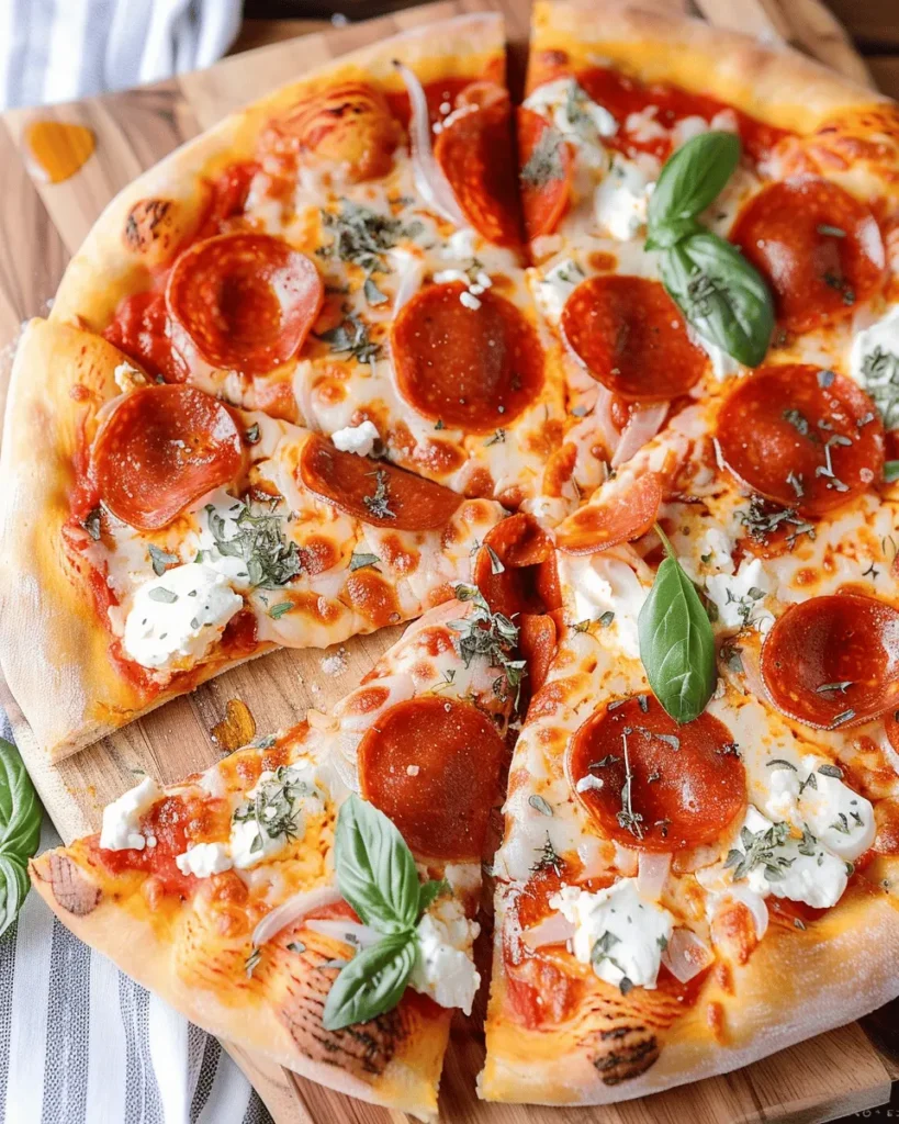 Hot Honey Pepperoni Ricotta Pizza