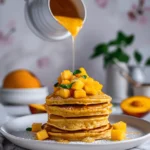 Mango Pancakes with Coconut Eggless