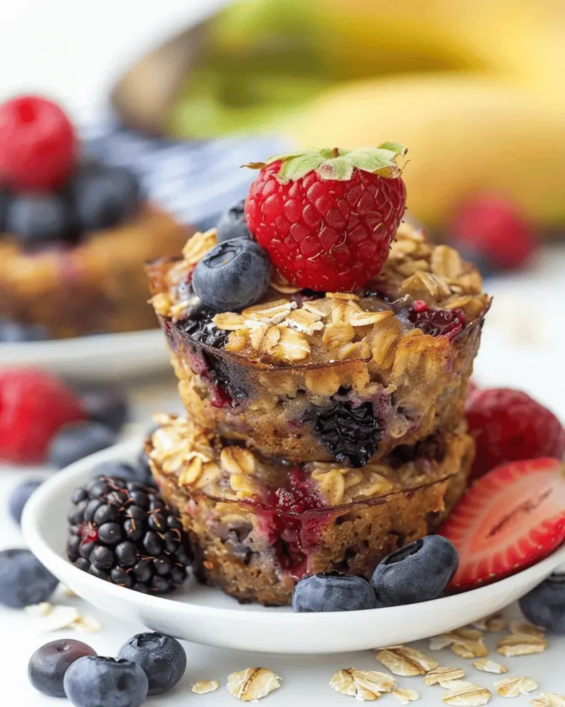 Mixed Berry Baked Oatmeal Cups