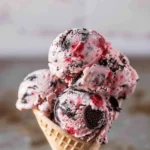 No Churn Strawberry Oreo Ice Cream.