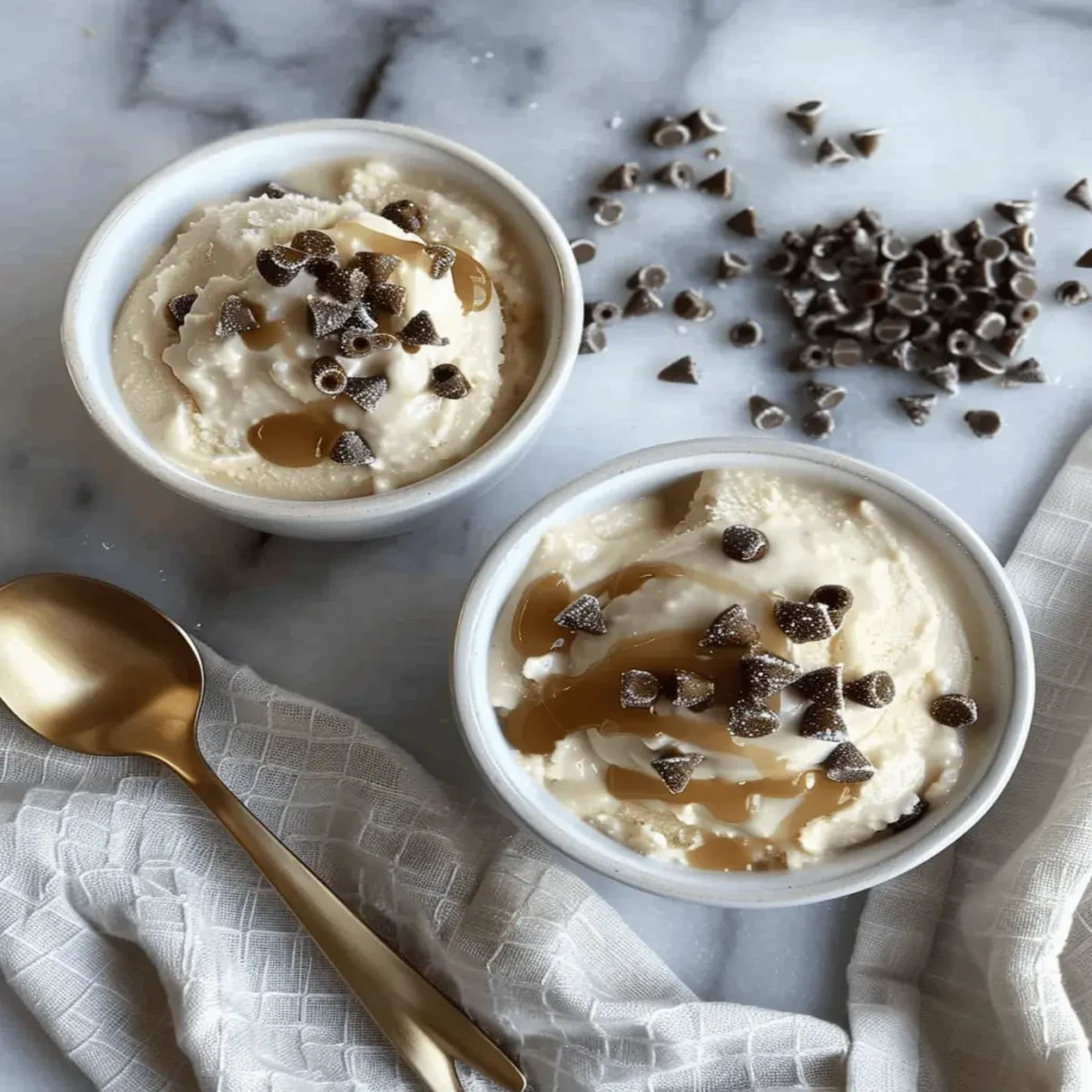 Salted Caramel Frozen Yogurt (Greek Yogurt, Blender)
