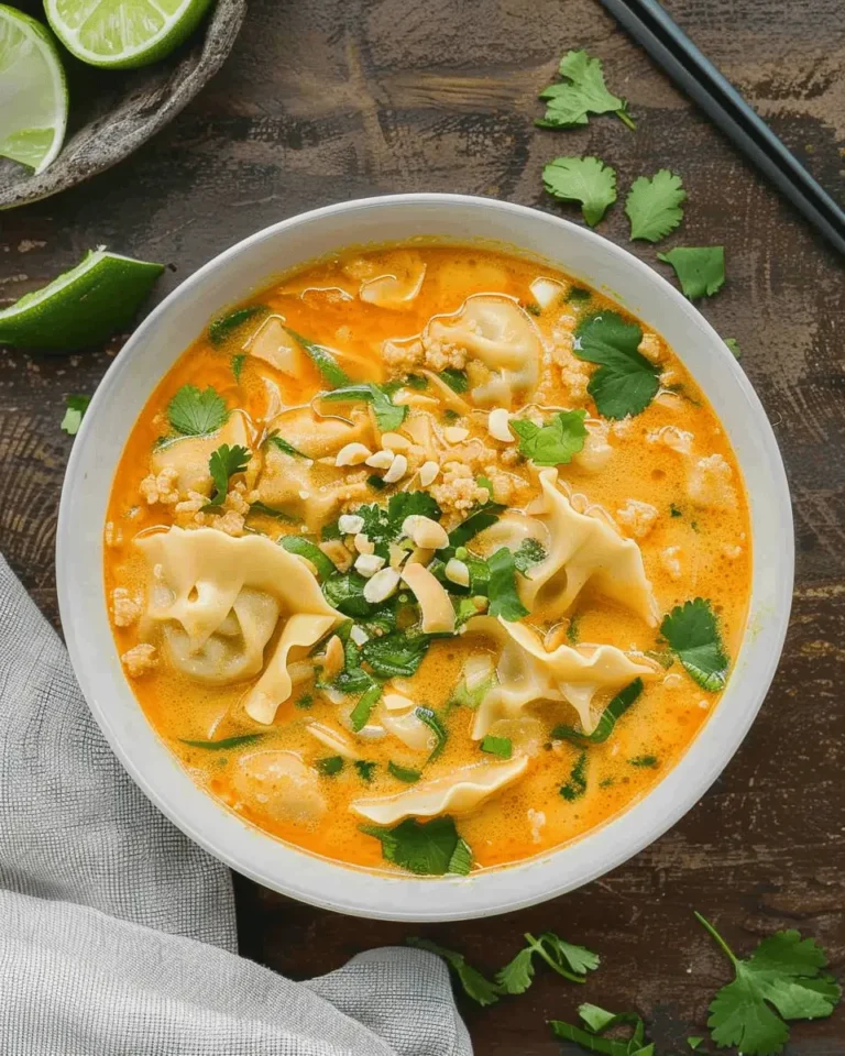 Thai Red Curry Dumpling Soup