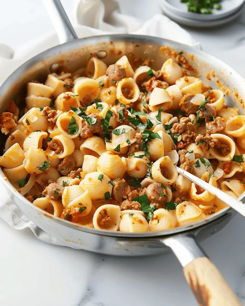 Creamy Sun-Dried Tomato and Italian Sausage Pasta