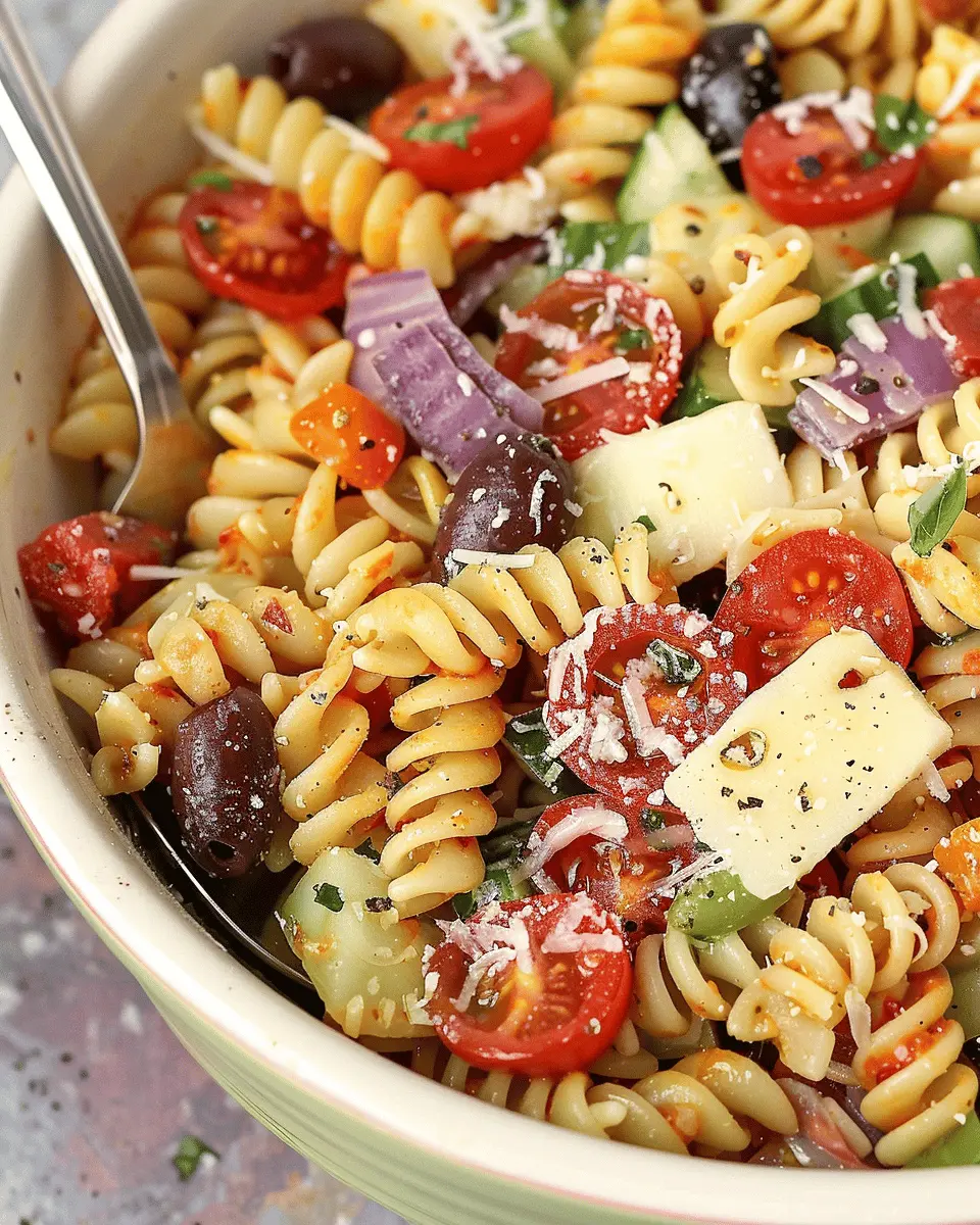 Classic Pasta Salad with Turkey Bacon and Chicken Ham Delight