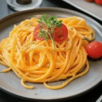 Fruchtig-cremige Spaghetti Burrata