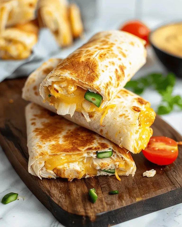 Cheesy Garlic Chicken Wraps