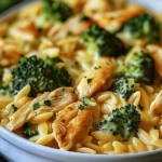 Cheesy Chicken Broccoli Orzo