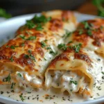 Chicken Alfredo Lasagna Rolls