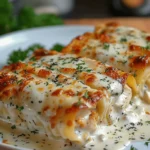 Chicken Alfredo Lasagna Rolls