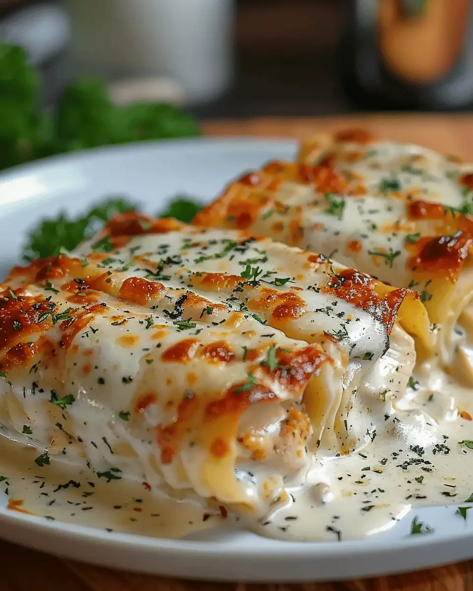 Chicken Alfredo Lasagna Rolls: Easy Comfort Food Delight