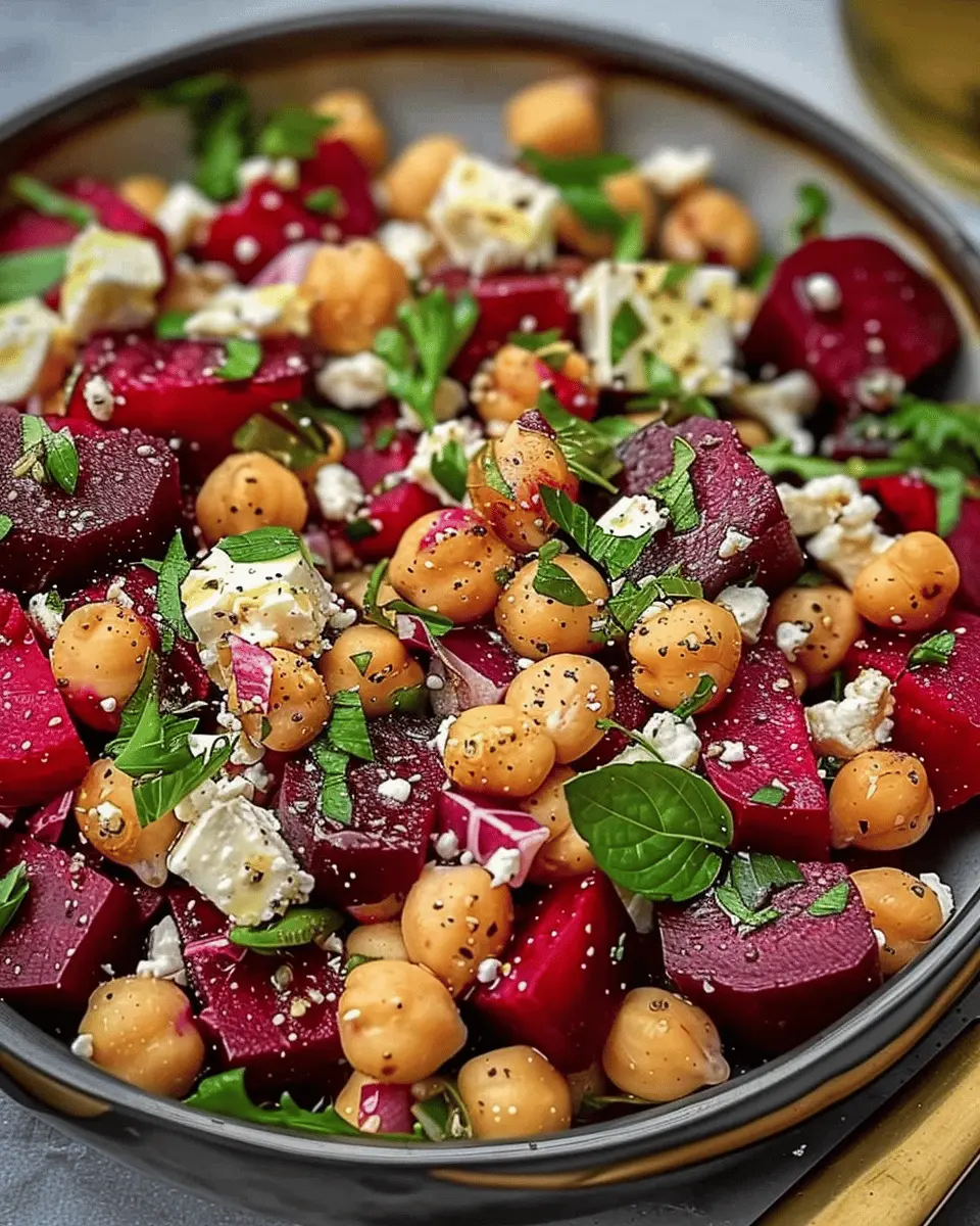 Chickpea, Beet and Feta Salad – Easy, Fresh, and Flavorful Delight