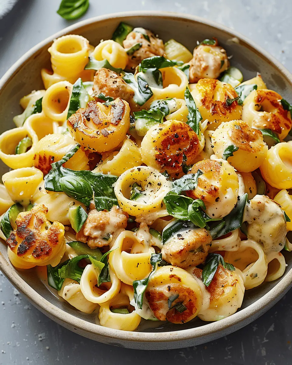 Creamy Protein-Packed Pasta Bowl with Turkey Bacon Delight