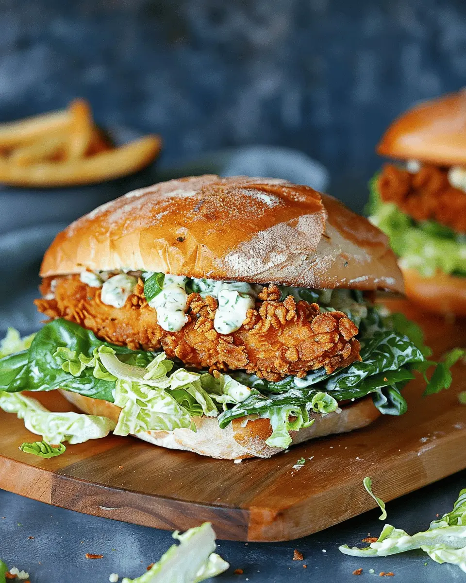 Crispy Chicken Caesar Sandwich