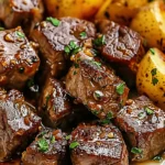 Garlic Butter Steak Bites and Potatoes (Tender & Crispy!)