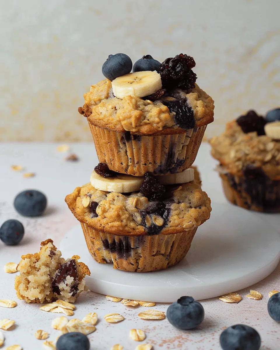 Healthy Banana Oatmeal Muffins