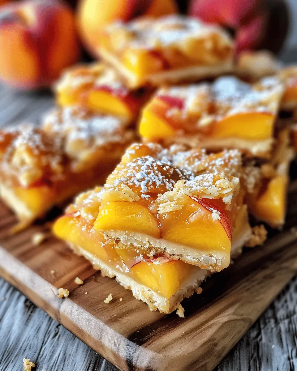 Heavenly Summer Peach Bars: A Sweet Slice of Sunshine