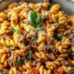 High-Protein Creamy Beef Pasta