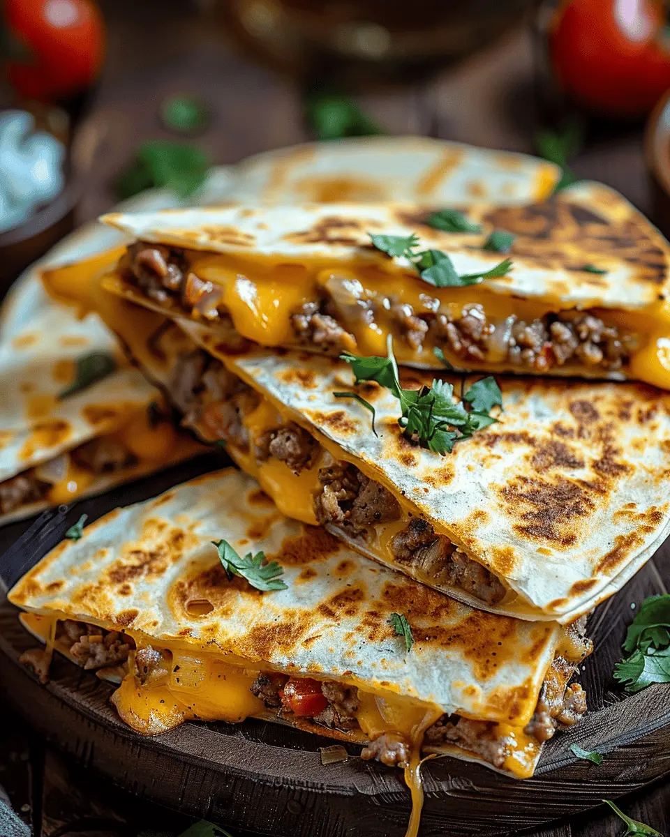 Smashburger Quesadillas: Indulgent Flavor with Turkey Bacon and Chicken Ham
