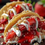 Strawberry Crunch Cheesecake Tacos