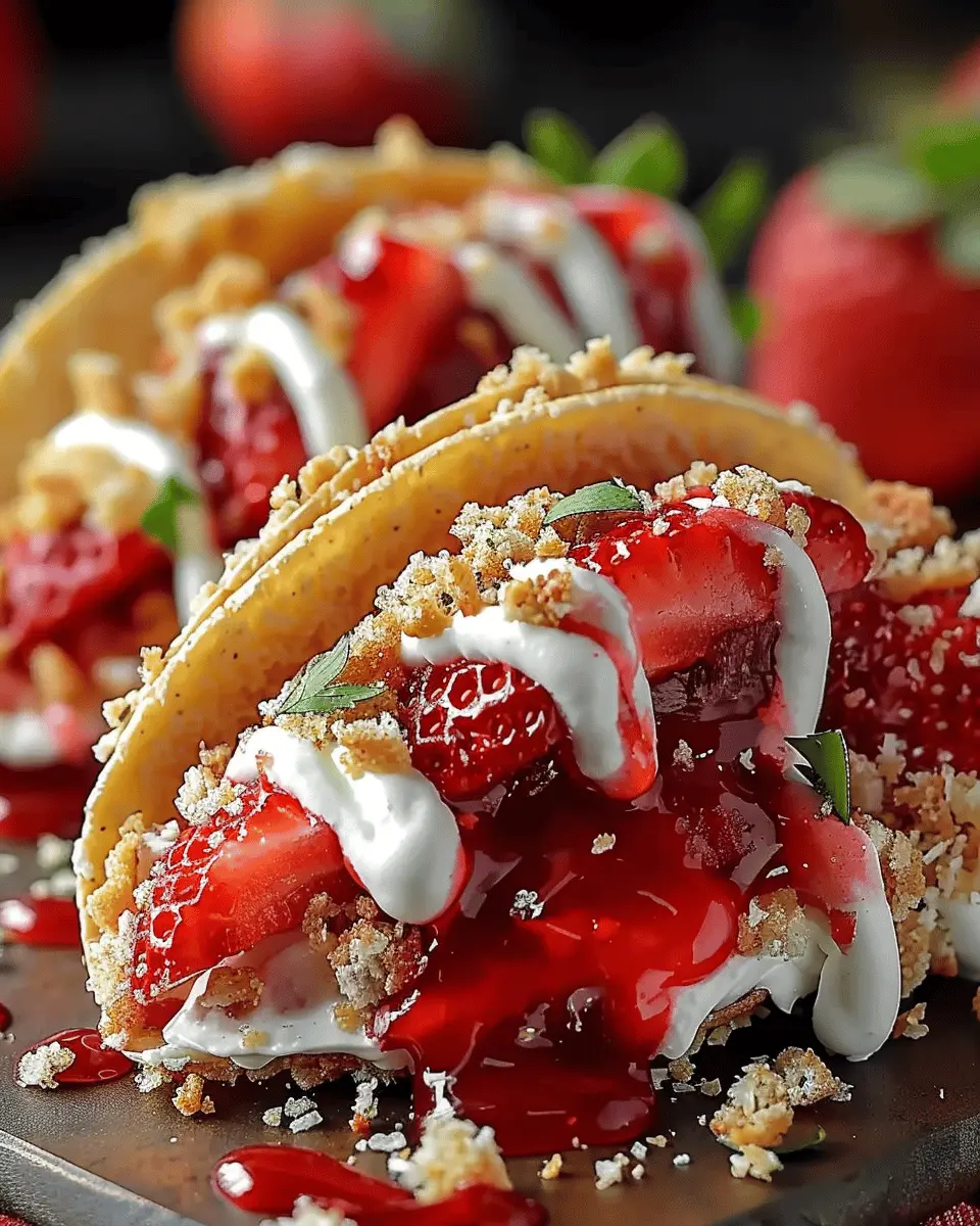 Strawberry Crunch Cheesecake Tacos