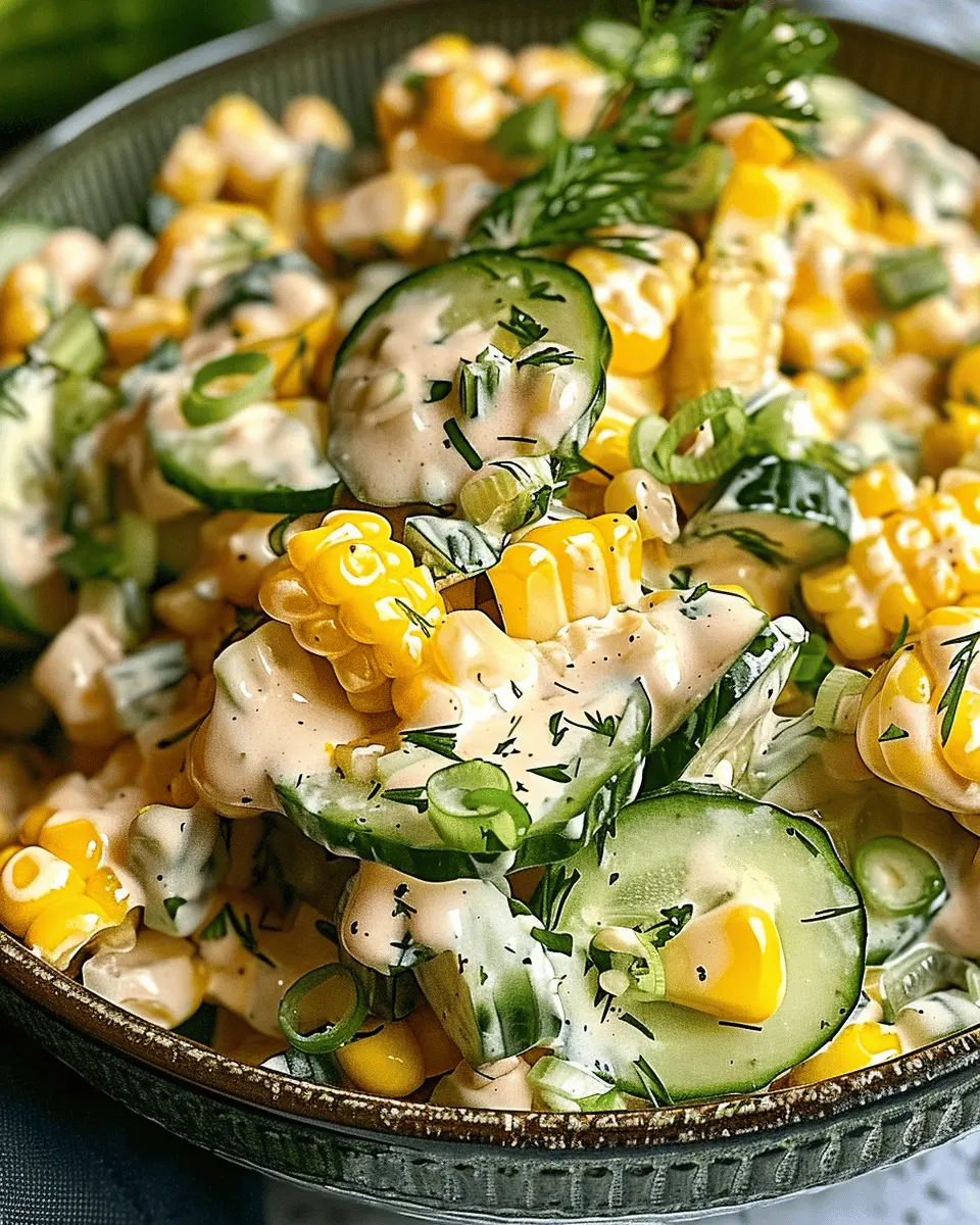 Street Corn Creamy Cucumber Salad: A Refreshing Twist on Tradition