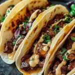 Garlic Butter Honey BBQ Beef Tacos
