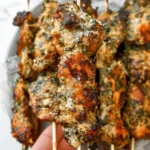 Ranch Garlic Parmesan Chicken Skewers