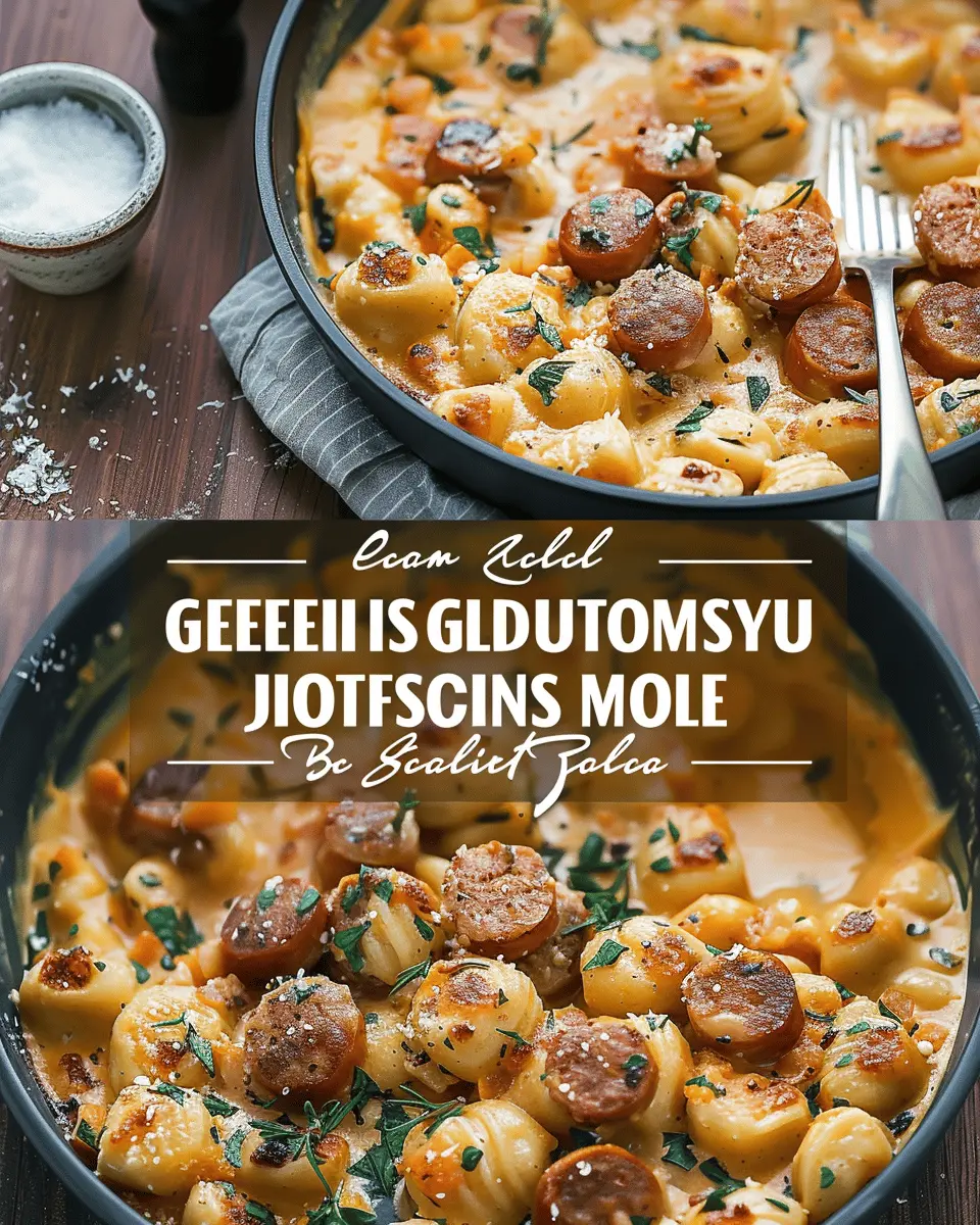 Creamy Butternut Squash Gnocchi with Turkey Bacon and Sausage Delight