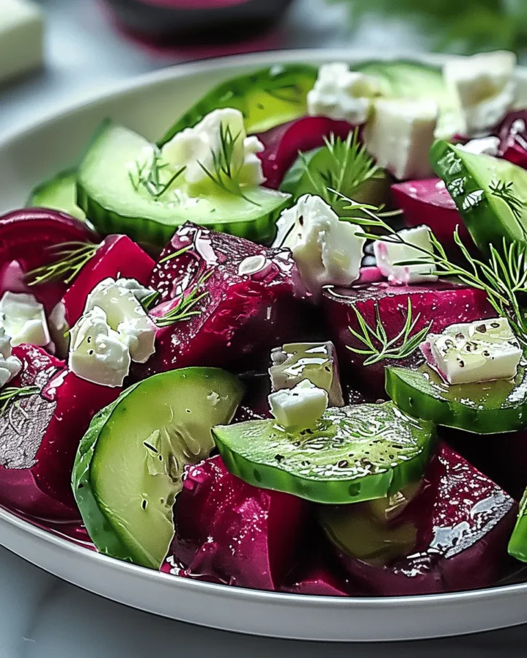 Beet Salad with Feta, Cucumbers, and Dill
