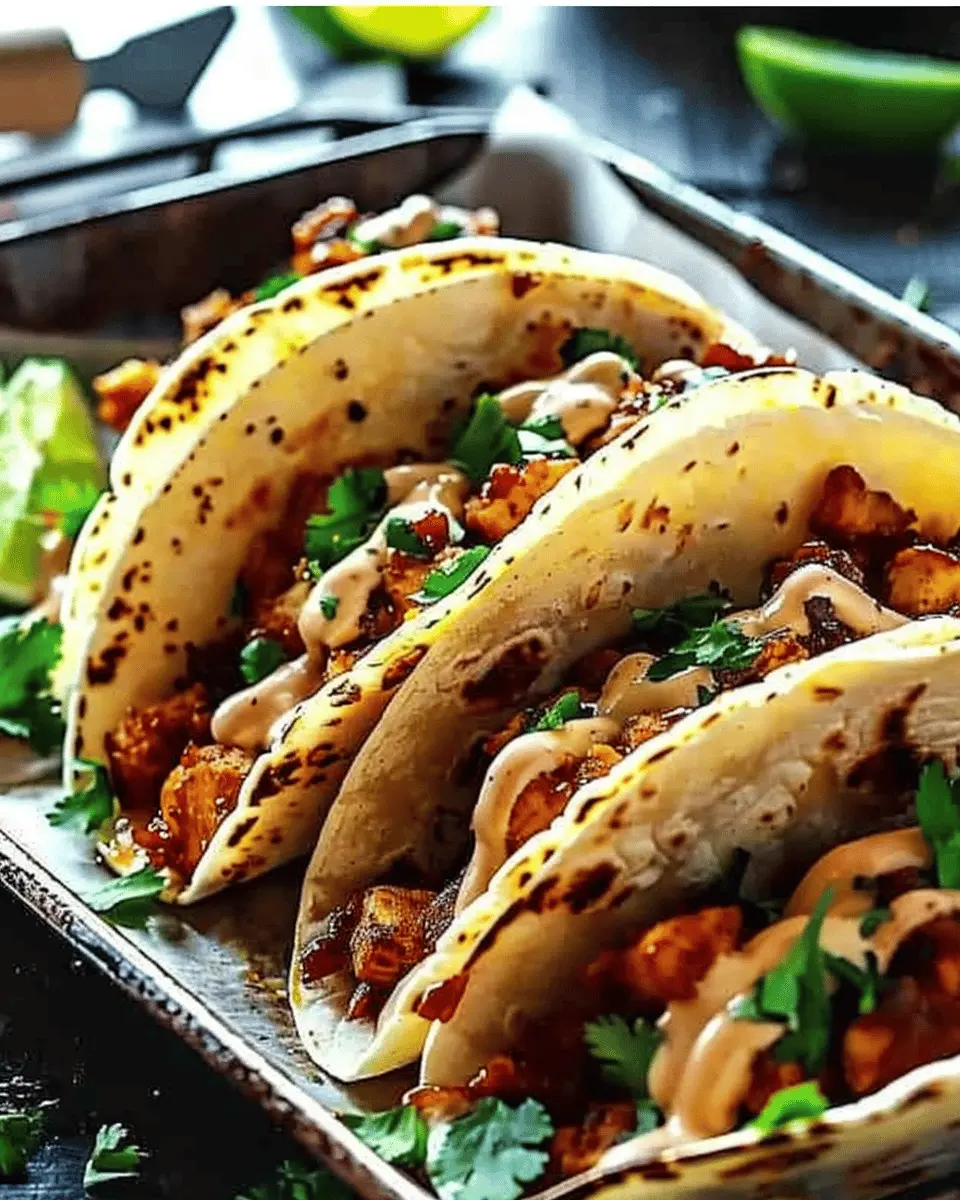 Garlic Butter Honey BBQ Chicken Tacos: Juicy, Sweet & Savory Delights