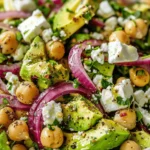 Chickpea Feta Avocado Salad