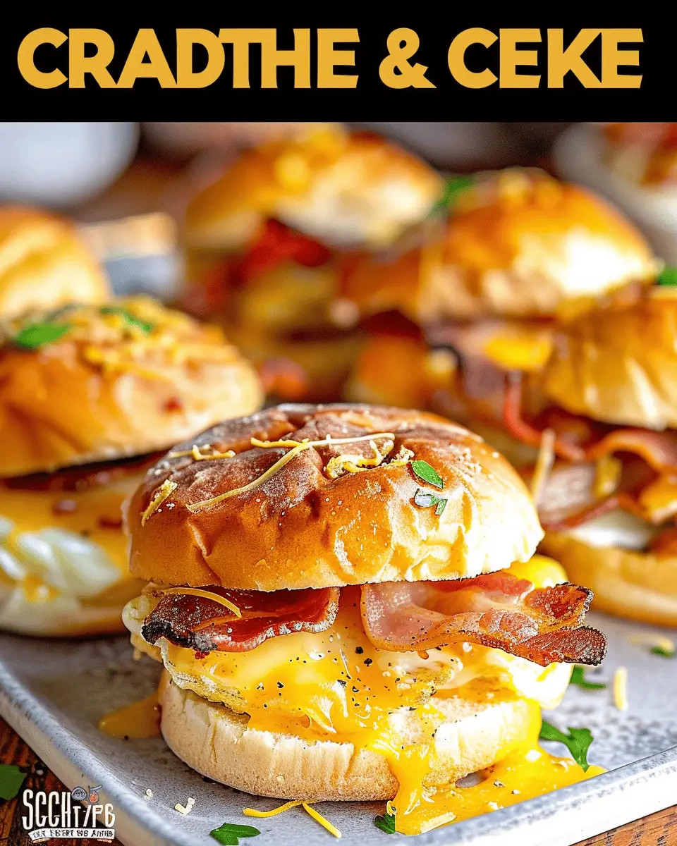 Crack Breakfast Sliders: Indulgent Turkey Bacon, Egg & Cheese Delight