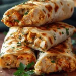 Ooey-Gooey Cheesy Garlic Chicken Wraps You’ll Devour