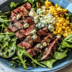 Grilled Balsamic Steak Salad with Gorgonzola & Corn