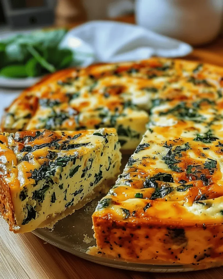 5-Star Cottage Cheese and Spinach Crustless Quiche – Light, Fluffy & Healthy!