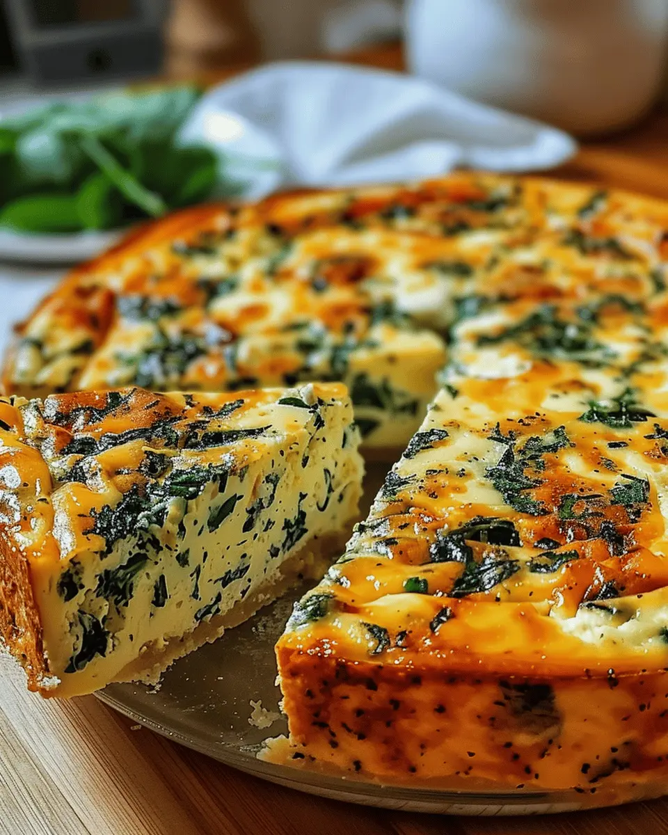 5-Star Cottage Cheese and Spinach Crustless Quiche – Light, Fluffy & Healthy!