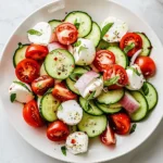 Fresh Cucumber Caprese Salad