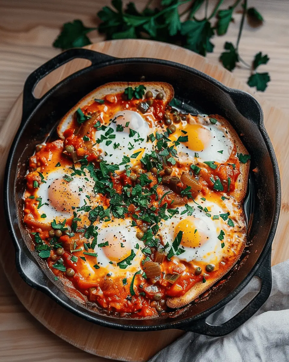 Shakshuka on Toast: The Best Comfort Food with Turkey Bacon