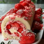 Strawberry Shortcake Cheesecake Dessert Sushi Rolls