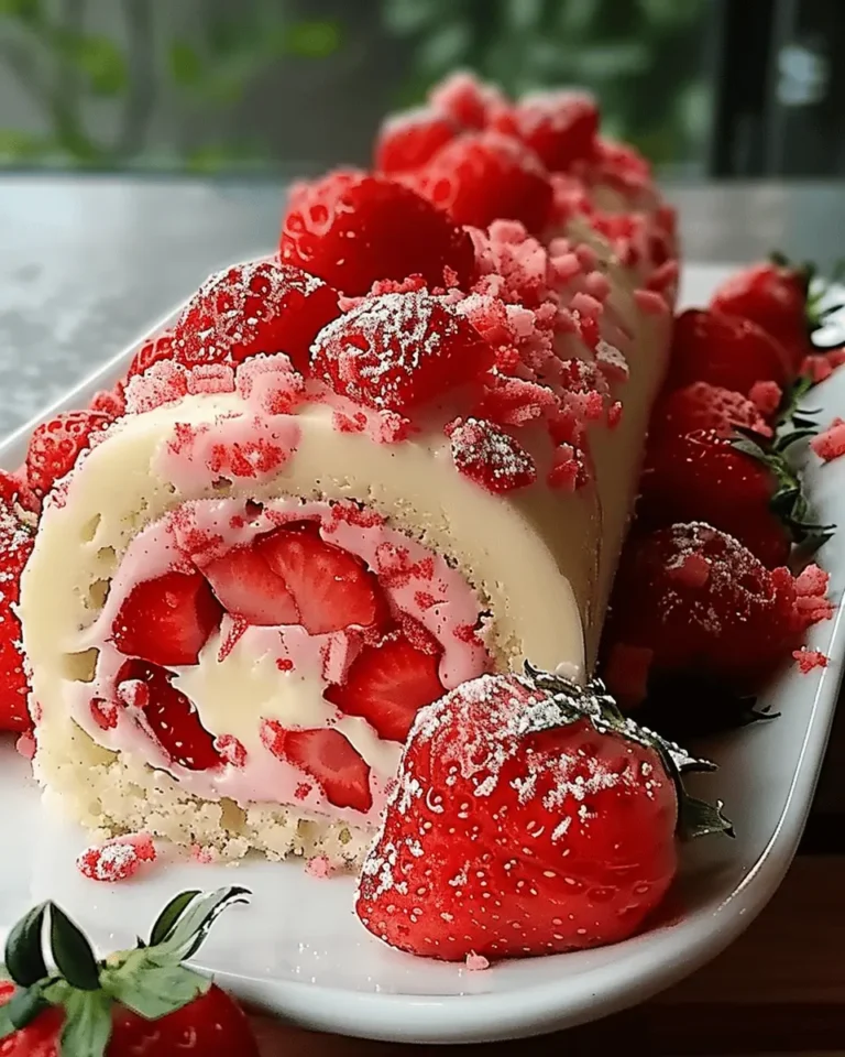 Strawberry Shortcake Cheesecake Dessert Sushi Rolls