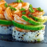 Spicy Shrimp Sushi Stacks
