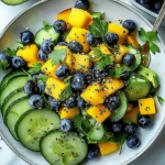 Mango Cucumber Salad with Blueberries and Avocado