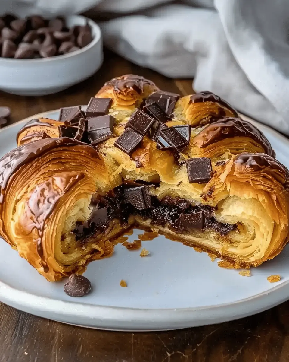 Decadent Chocolate Croissant Breakfast Bake with Turkey Bacon Bliss