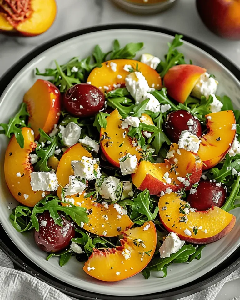 Simple Peach Feta Salad