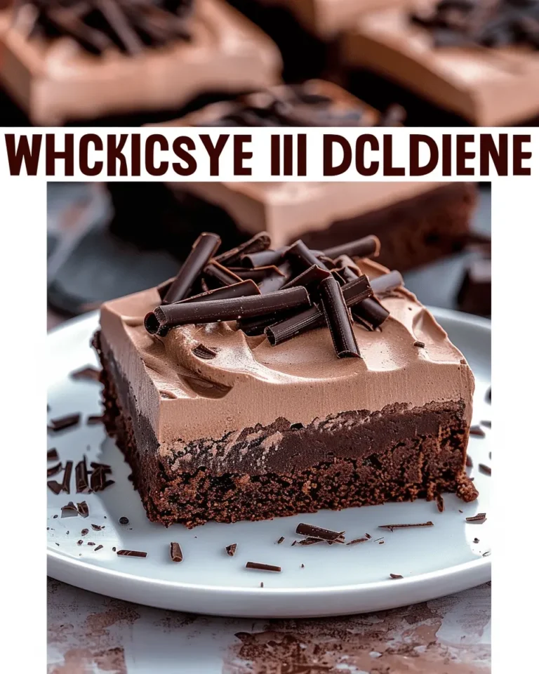 Chocolate Mousse Brownies: Creamy Layers With Decadent Flavor