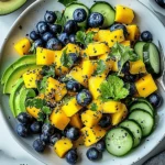 Mango Cucumber Salad with Blueberries and Avocado